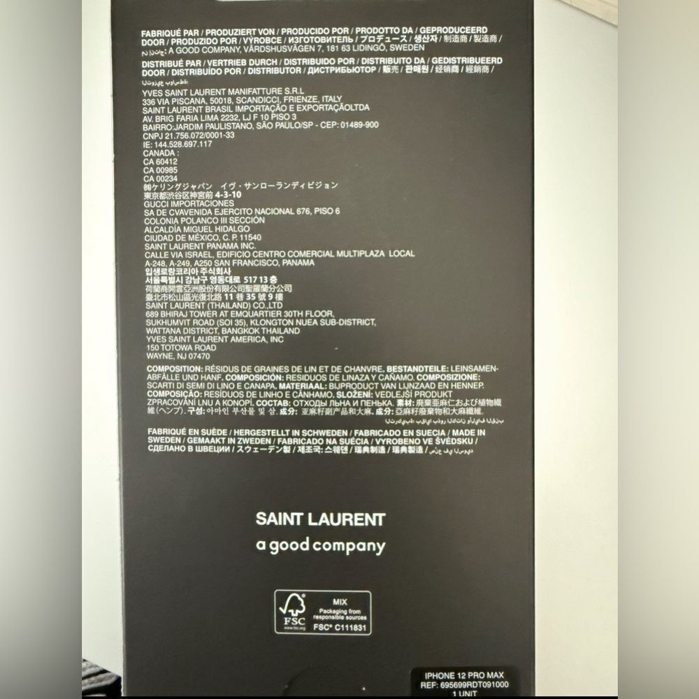 Saint Laurent iPhone 12 Pro Max phone case  - Picture 4 of 4